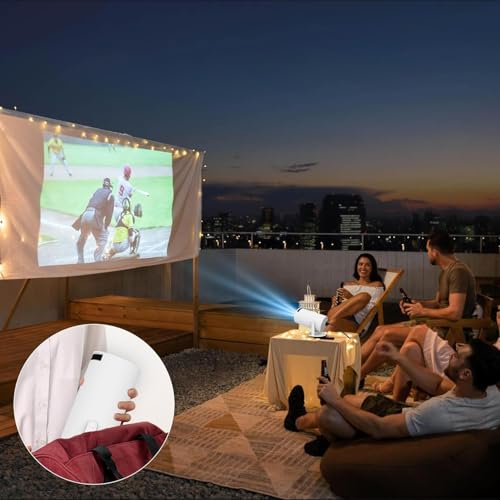 Mini Projector with WiFi and Bluetooth, 2 Retro Gaming Consoles, 10,000+ Games H323687