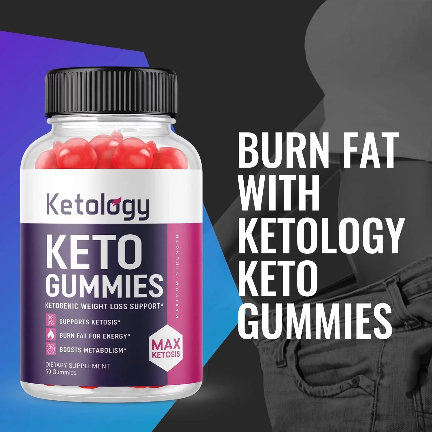 Ketology Keto ACV Gummies - Weight Loss Supplement - 60 Gummies Y95792
