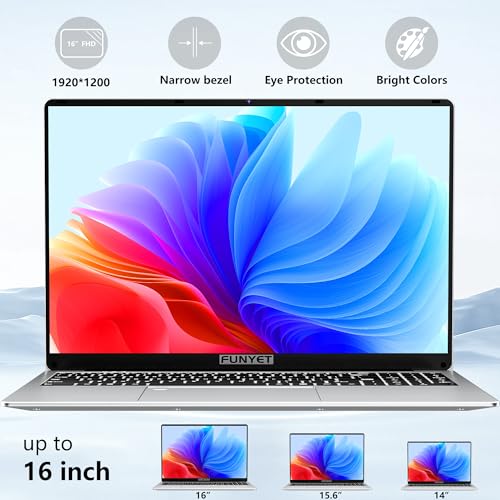 16 Inch Gaming Laptop, Windows 11 Pro, 16GB RAM 512GB SSD, Backlit Keyboard K261368