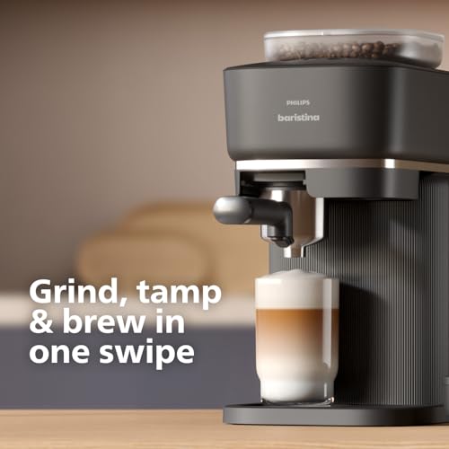 Philips Baristina Espresso Machine with Milk Frother, Black D833