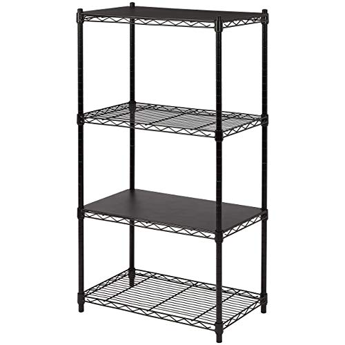 Amazon Basics 3-Shelf Adjustable Steel Wire Rack Storage Shelving, Chrome D243