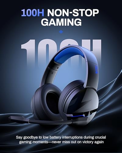 acer Wireless Gaming Headset for PS5, PC, Switch, Bluetooth 5.3, Noise Canceling Mic, Black X39806
