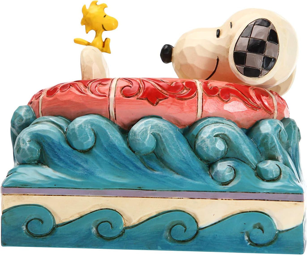 Enesco Peanuts Jim Shore Snoopy and Woodstock Floatie Figurine, 4 Inch V586976