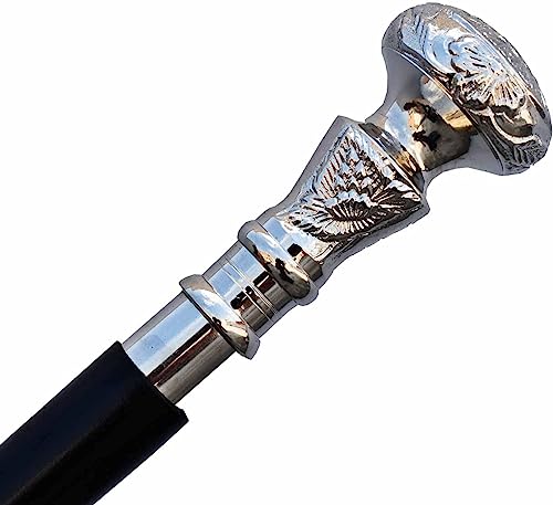 LEO SPIK Brass Walking Cane Wooden Walking Stick Victorian Design S212881