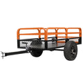 Heavy Duty Steel Dump Cart,1500 Lbs Utility Garden Cart with Wheels,15 Cubic Feet Garden Utility Trailer with Removable Sides,Hand Pull or Foot Pedal Dump Cart for Atvs, Utvs Lawn Garden Tractors