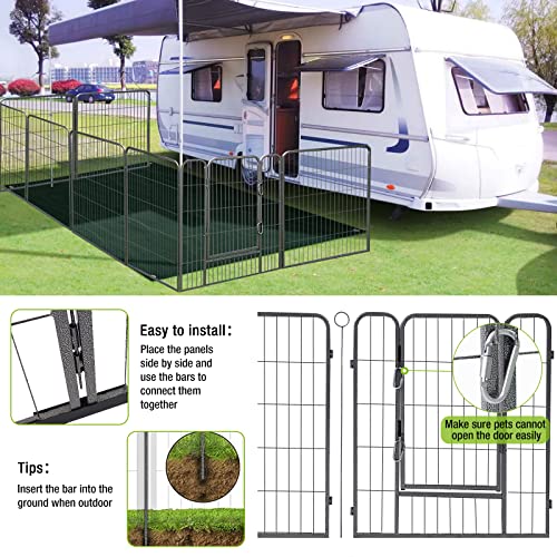 8 Panels Dog Playpen Heavy Duty Portable Indoor Outdoor Fence X710