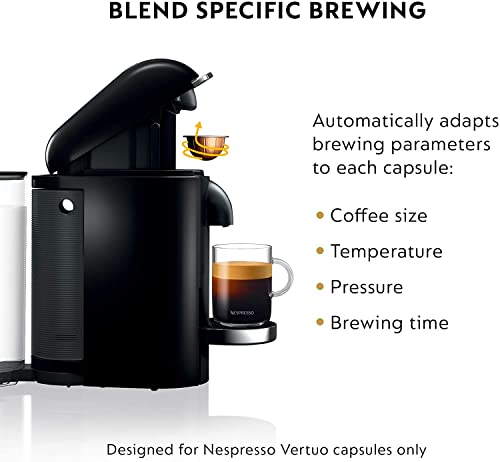 Nespresso Vertuo Plus Coffee and Espresso Maker by Breville, Ink Black H750