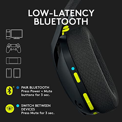 Logitech G435 LIGHTSPEED Wireless Bluetooth Gaming Headset - Black V87365