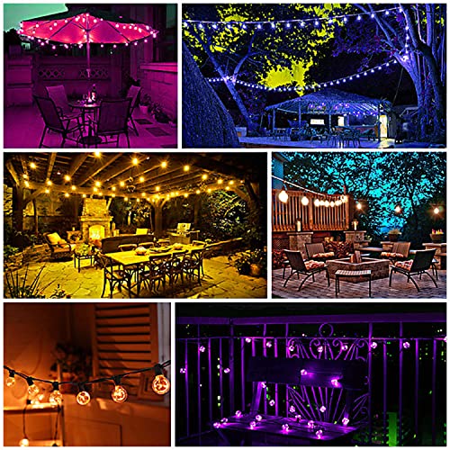 G40 LED Outdoor String Lights 30FT Connectable Waterproof with Remote I154