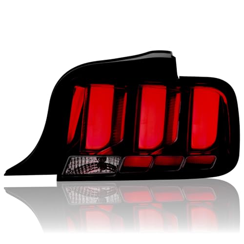 LED Tail Lights for 2005-2009 Ford Mustang, Black Housing Clear Lens B2978