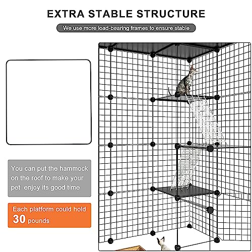 Outdoor Cat Enclosure Large Metal Wire Cat Playpen for 1-3 Cats U58400