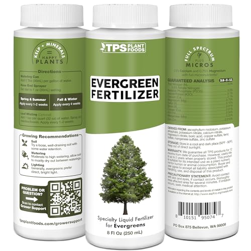 Evergreen Tree Fertilizer for Conifer Trees and Shrubs, Liquid Plant Food 32 oz P267