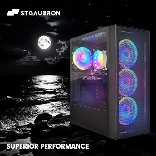 STGAubron Gaming PC Desktop, Intel Core i7, Radeon RX 580 8G, 16G RAM, 512G SSD G93438