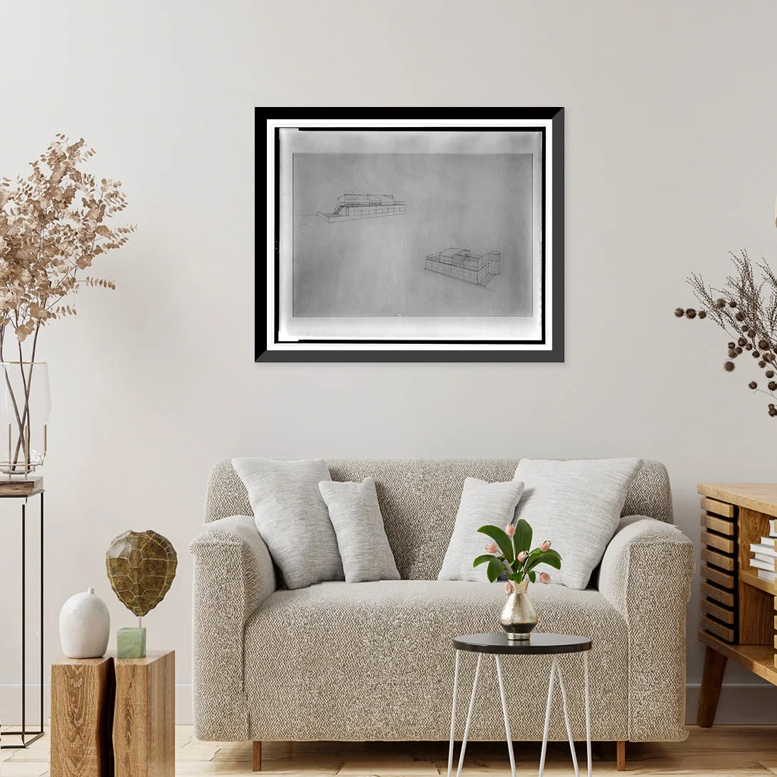 Historic Framed Print, Nucleus House Exterior, 17-7/8" x 21-7/8" N955