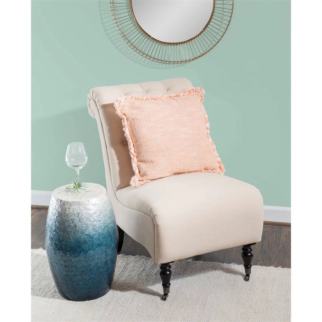 Riverbay Furniture Ombre Capiz Mosaic Drum Table Blue T110