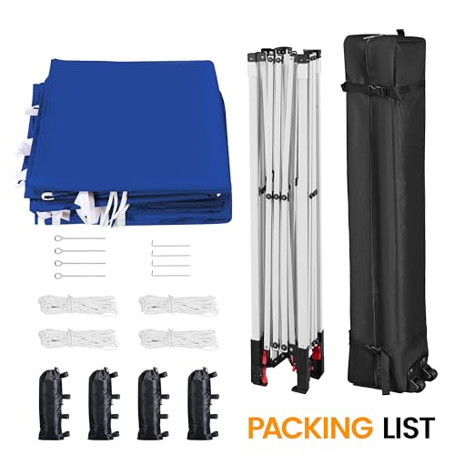 Yaheetech 10x10 Pop Up Canopy with 4 Removable Sidewalls, White F109731