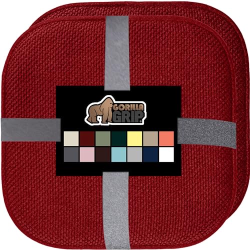 GORILLA GRIP Slip Resistant Chair Cushions, Memory Foam, Set of 2, Beige W525