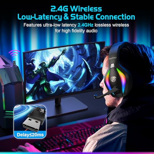 FC100 Wireless Gaming Headset with Microphone for PS5, PS4, PC, Mac, Switch P7184