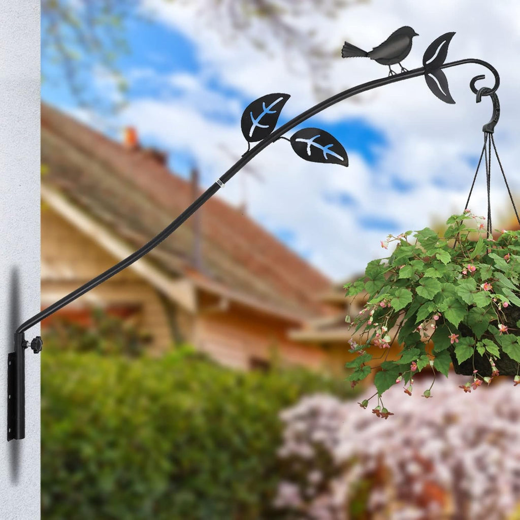 MorTime Extended Reach Wall Mounted Deck Hook, 26.5 Inches Heavy Duty Metal Bird Wall Bracket W253252
