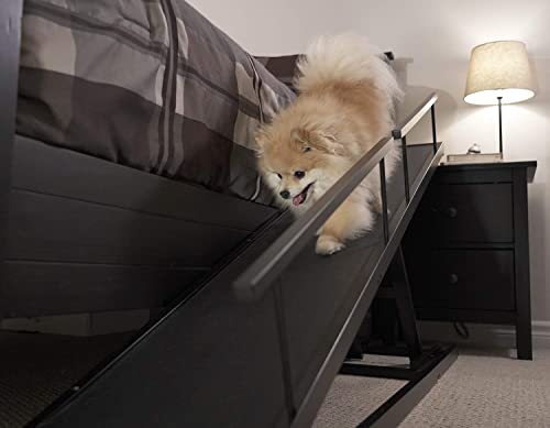 Dog Ramp for Beds - Solid Hardwood, Adjustable up to 37" High, for Small Dogs up to 50lbs F8083