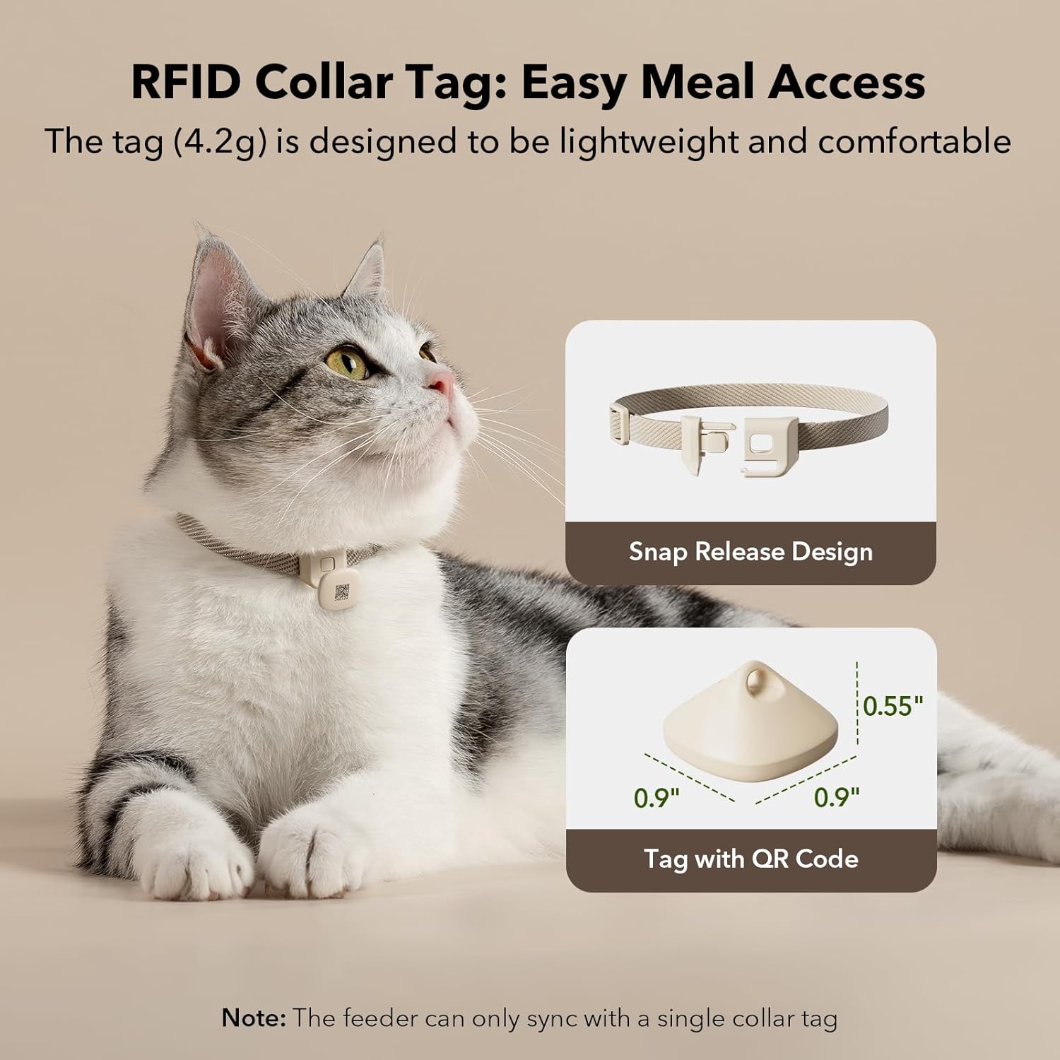 PETLIBRO RFID Automatic Cat Feeders 2 Pack, 5G Wi-Fi, 3L with Light Collar Tag T68367
