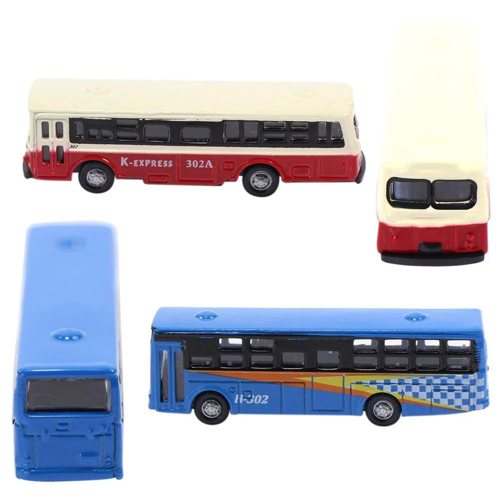 BS150 6pcs Diecast Model Buses 1:160 N Scale Railway Scenery Accessories X763