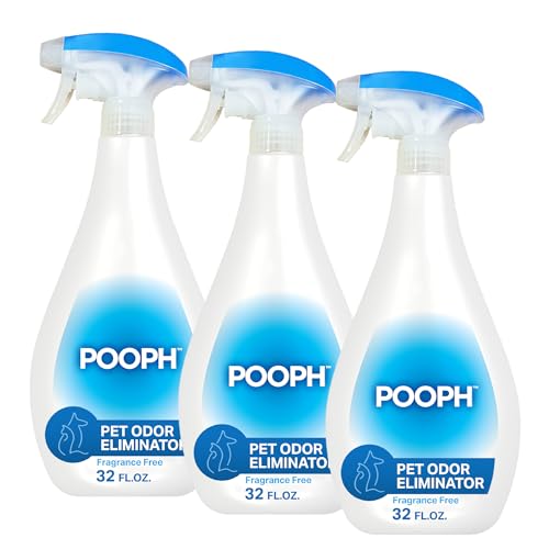 Pooph Pet Odor Eliminator, 32oz Spray - Dismantles Odors on a Molecular Basis, Dogs, Cats, Freshener, Urine, Poop, Pee, Deodorizer, Natures, Puppy, Fresh, Clean, Furniture, Potty, Safe