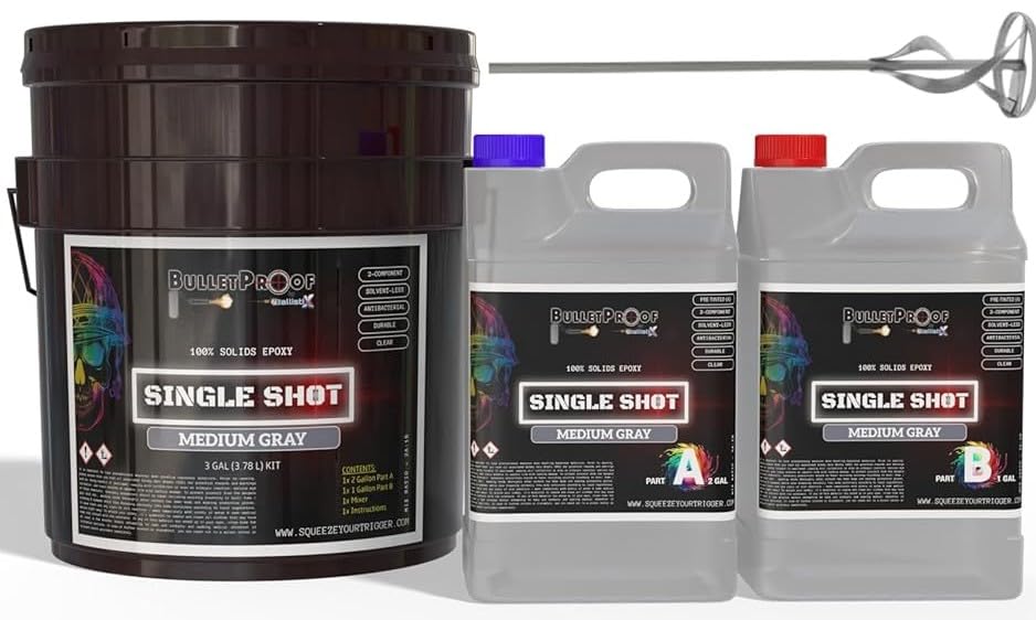 BP Resins Single Shot 100% Solids Epoxy Resin Kit 3 Gallon Light Gray H8151