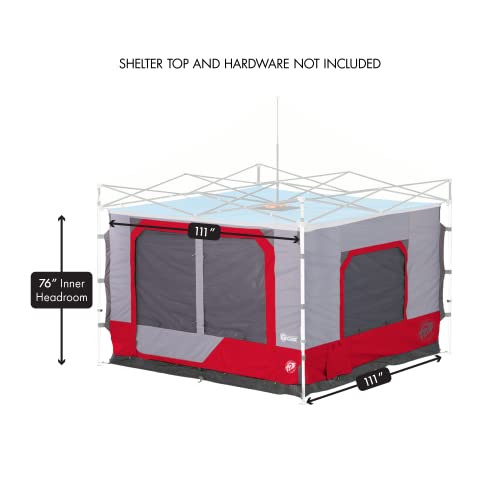 E-Z UP Camping Cube 6.4 for 10' Straight Leg Canopy, Royal Blue Z577682