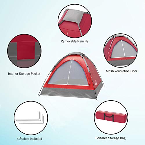 2-Person Dome Tent with Rain Fly and Carrying Bag D783158