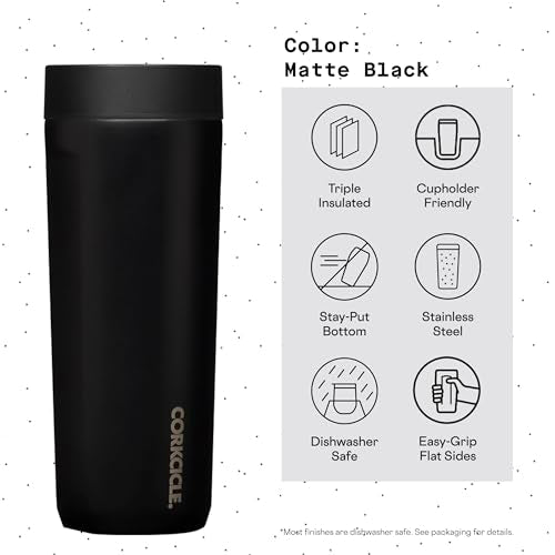 Corkcicle Commuter Cup Travel Mug Insulated Coffee Mug with Lid 17 oz Dragonfly J36810