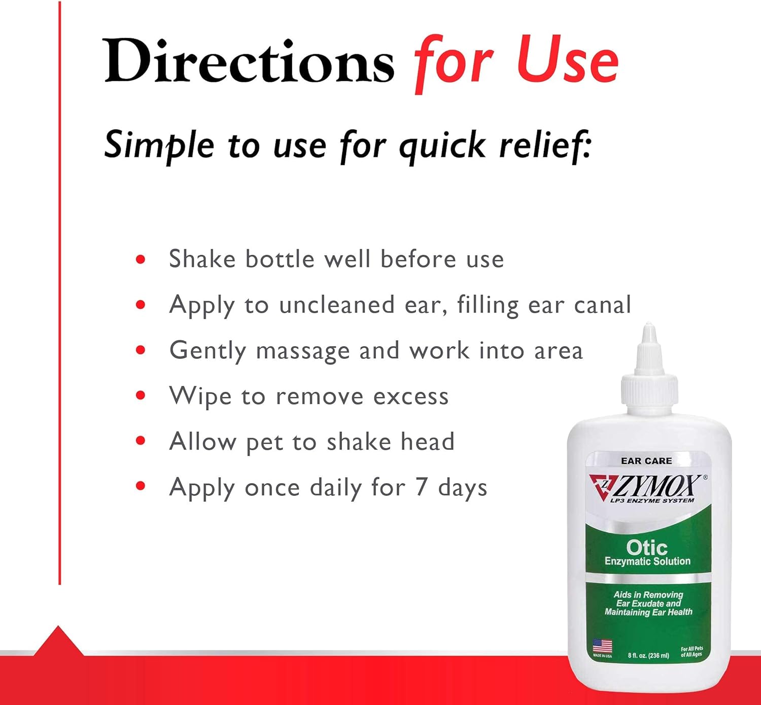 Zymox Otic Enzymatic Solution for Dogs and Cats, 8oz S218245