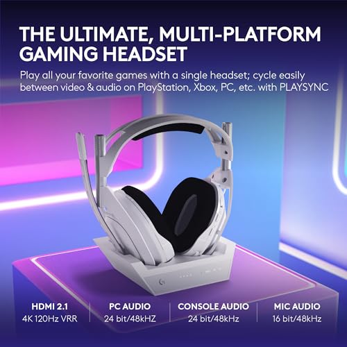 Logitech G Astro A50 Wireless Gaming Headset + Base Station for PS5, Xbox, PC V69935