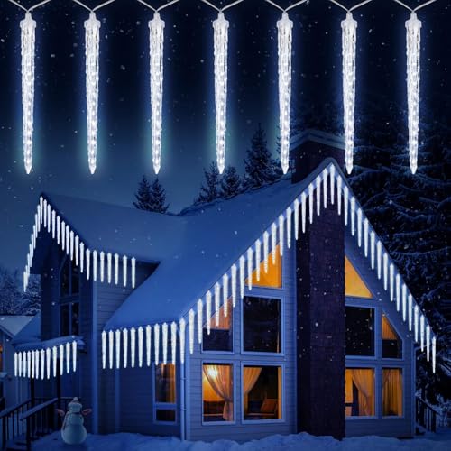 Brightown Christmas Meteor Shower Lights Outdoor 30ft 720 LED Waterproof Blue T277924