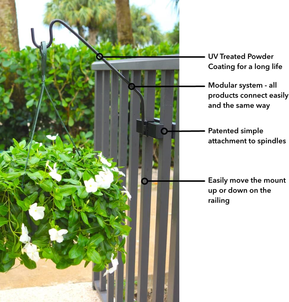 Hold It Mate Multi Use Deck Mounted Hook Kit for Bird Feeders, Planters, and Wind Chimes J859