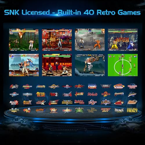 UNICO Game Pocket Player with 40 SNK Classic Games, Handheld Console, Gray Q31536