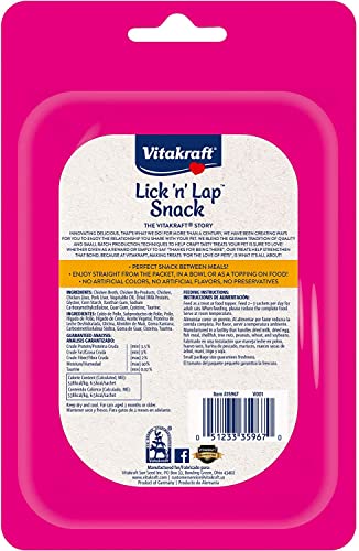 Vitakraft Lick 'n' Lap Creamy Cat Treat Chicken, 5 Pack I705301