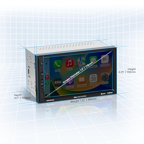 BOSS Audio Systems BCP62 6.2" Double Din Car Stereo with Apple CarPlay, Bluetooth, AM/FM I57328