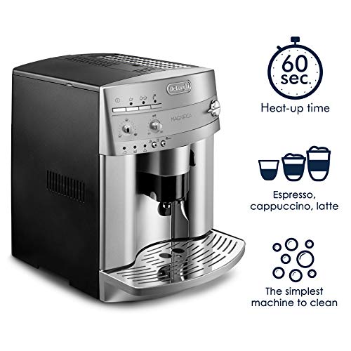 De'Longhi Magnifica Evo Automatic Espresso & Coffee Machine with Milk Frother, Silver Z699