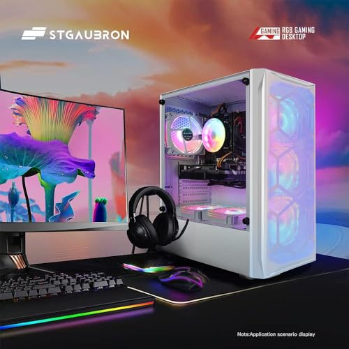STGAubron Gaming PC Desktop, Intel Core i7, Radeon RX 580 8G, 16G RAM, 512G SSD G93438
