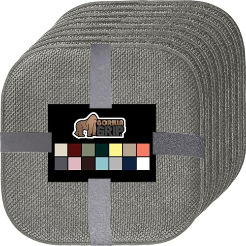 GORILLA GRIP Slip Resistant Chair Cushions, Memory Foam, Set of 2, Beige W525