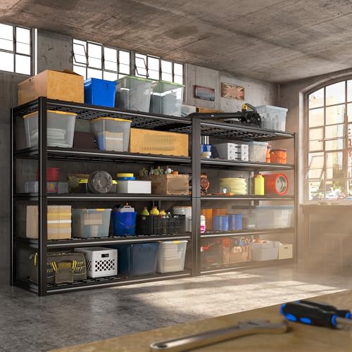 REIBII 60" W Garage Shelving Heavy Duty Metal Storage Shelves L4095