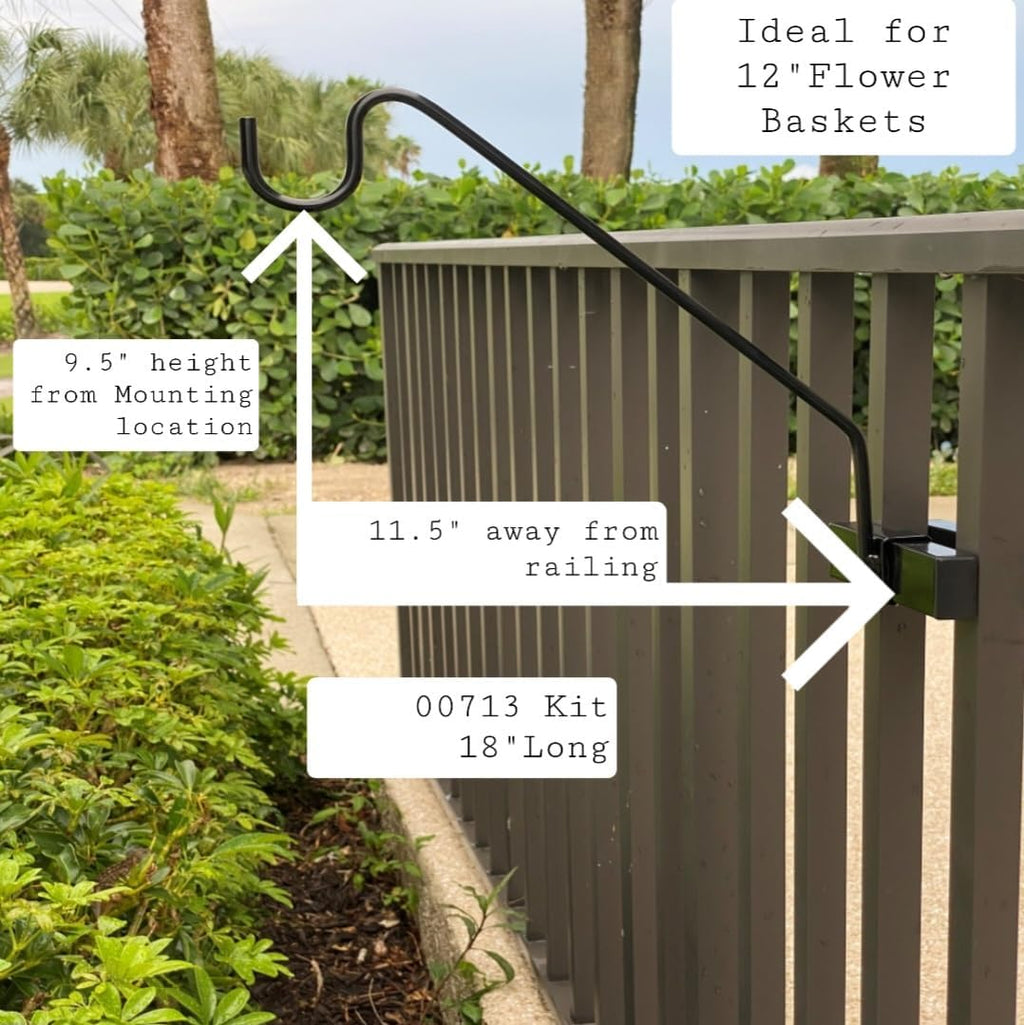 Hold It Mate Multi Use Deck Mounted Hook Kit for Bird Feeders, Planters, and Wind Chimes J859
