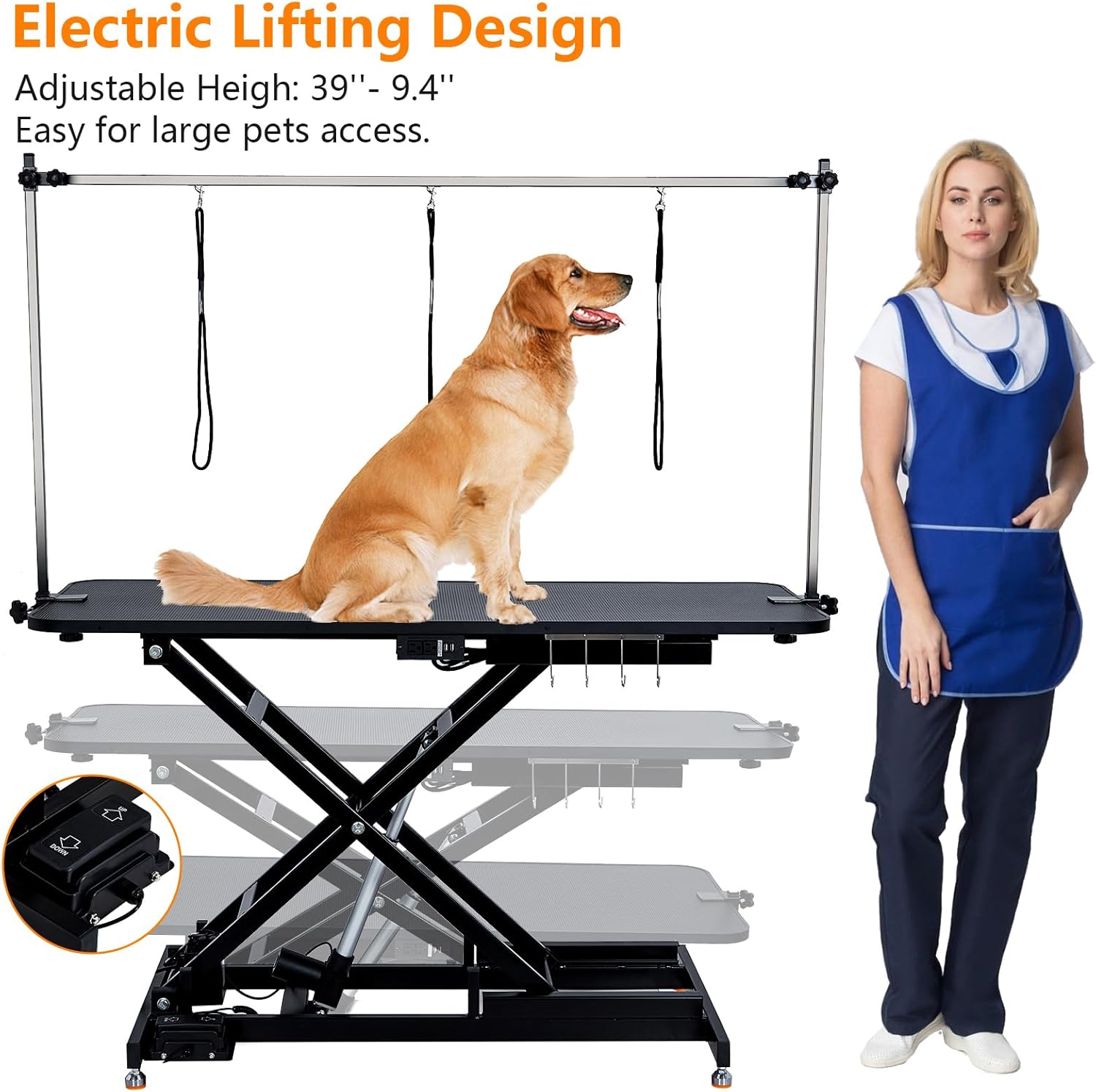 Hydraulic Dog Grooming Table for Pet, Heavy Duty, 350Lbs Capacity T285295