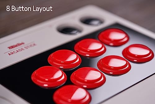 8Bitdo Arcade Stick for Switch & Windows, Wireless Bluetooth, 2.4G and Wired H47331