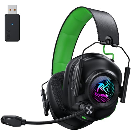 Wireless Gaming Headset with Noise Canceling Mic for PC, PS5, PS4, Switch, Mac B84241