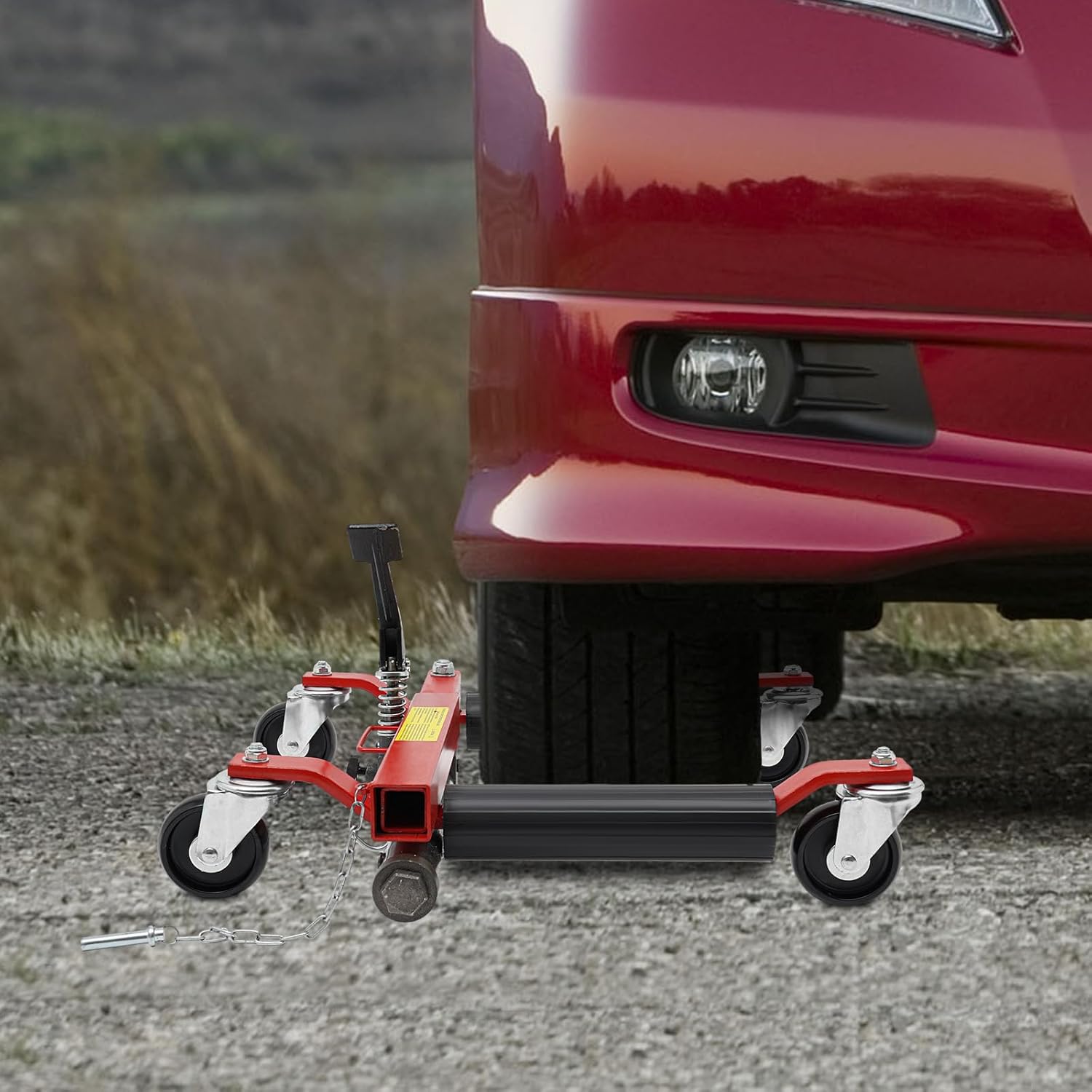 Wheel Dolly 1500LBS Heavy Duty Vehicle Positioning with Ratcheting Foot Pedal C673601