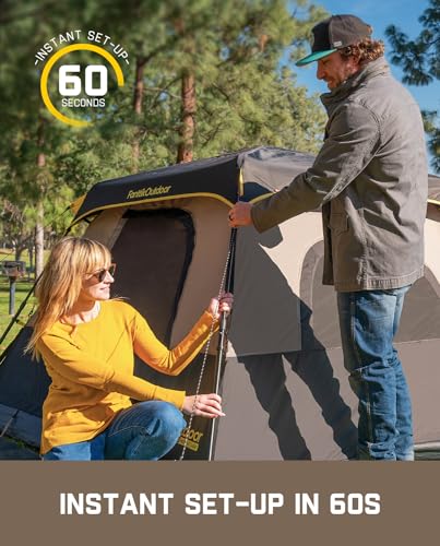 Fanttik Outdoor Camping Tent 4/6/8/10 Person Instant Cabin with Rainfly & Carry Bag G367