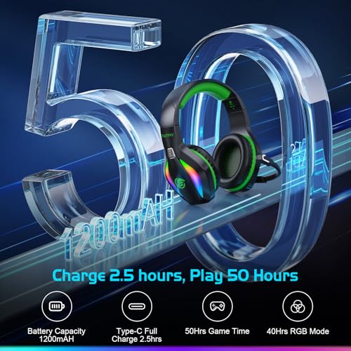 FC100 Wireless Gaming Headset with Microphone for PS5, PS4, PC, Mac, Switch P7184
