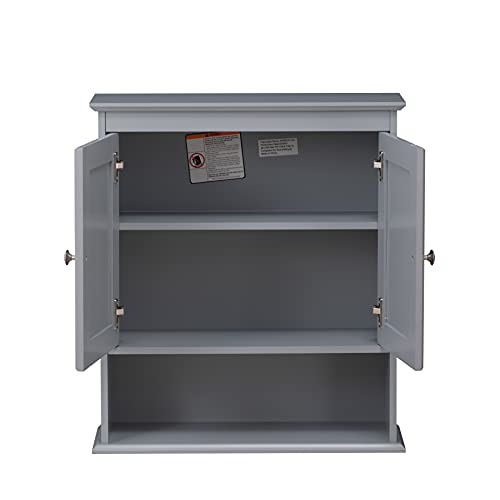 Spirich Bathroom Wall Cabinet with Doors, White A10165